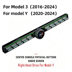 Right‑Hand‑Drive Center Console Physical Buttons Under Screen For Model Y Interior