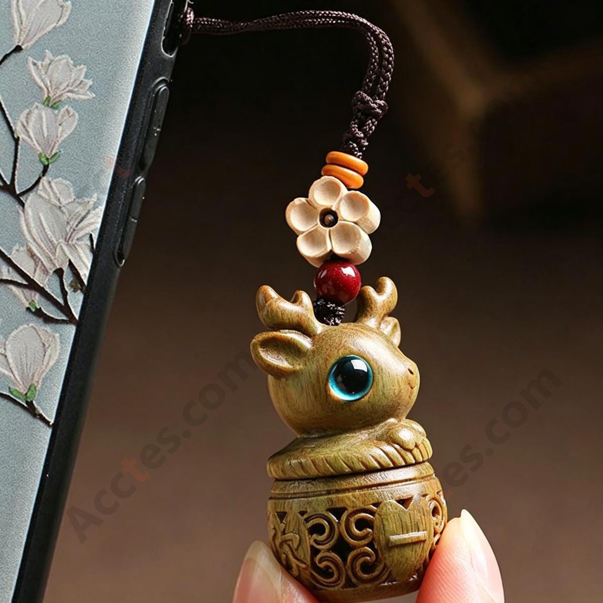 Deer‑Baby Style ID Induction Card Pendant For Mobile Phone And Car Key Decoration