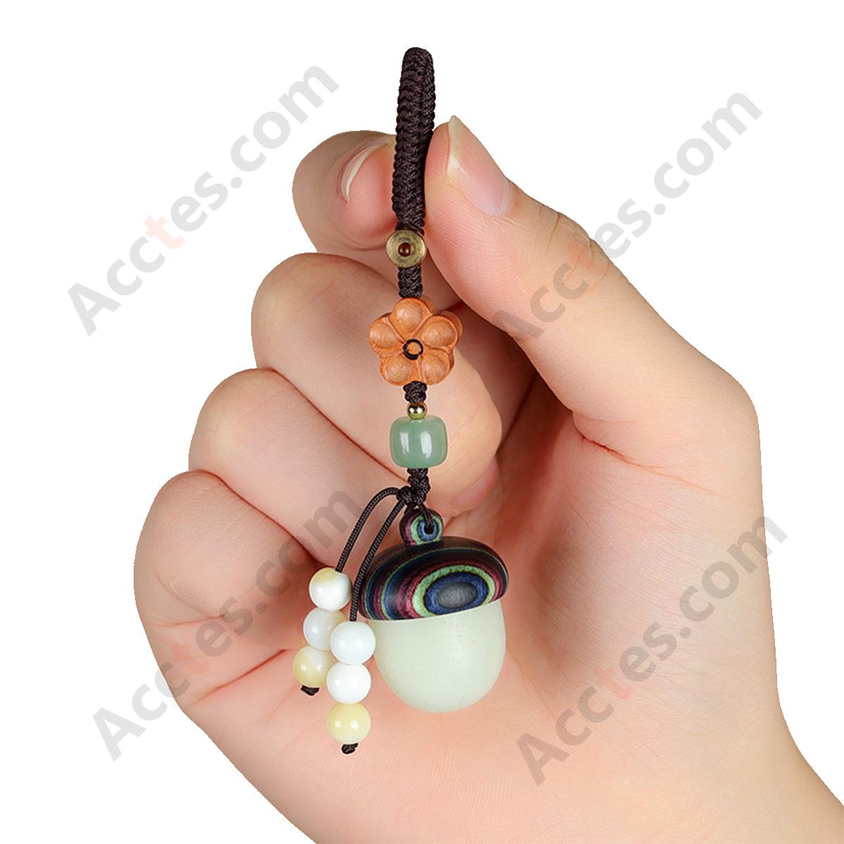 Luminous Stone Acorn Smart Keychain Pendant With IC Induction Card Accessory