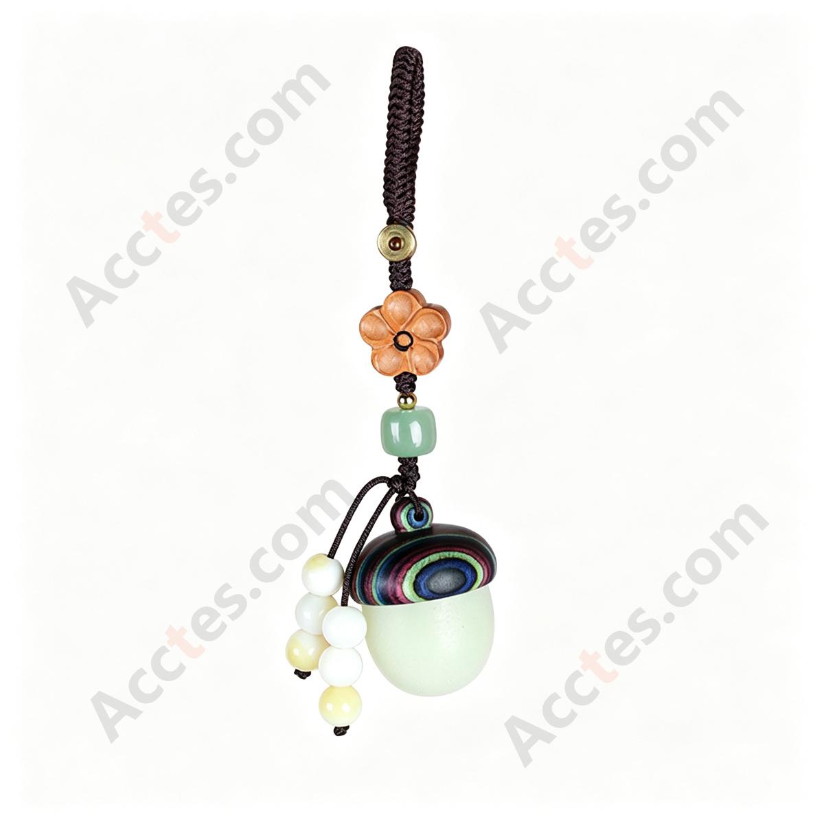 Luminous Stone Acorn Smart Keychain Pendant With IC Induction Card Accessory