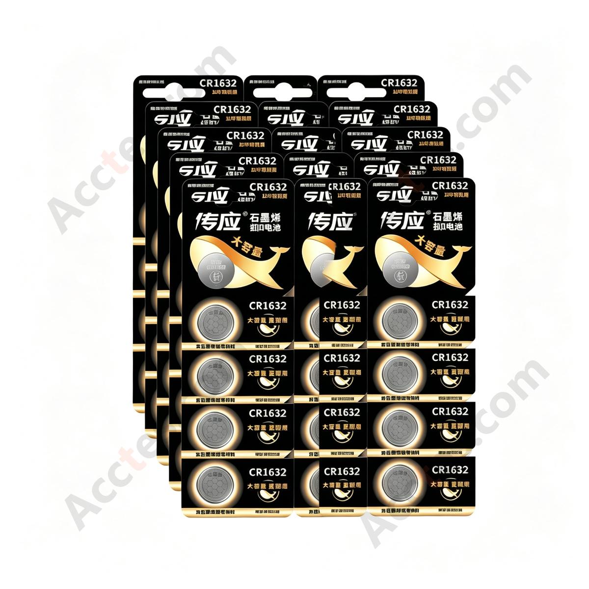 Chuanying CR1632 3V Lithium Coin Cell Battery 50Pcs Full Box For Car Remote Key