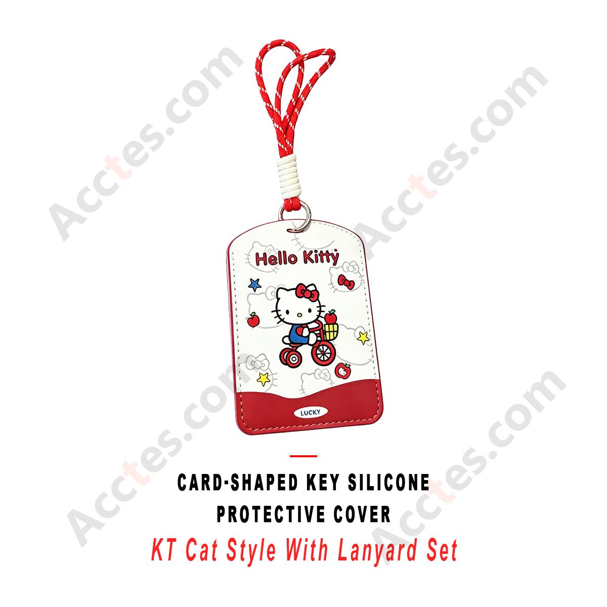 KT‑Cat Silicone Card‑Smart‑Key Protective Sleeve Complete Set With Matching Lanyard