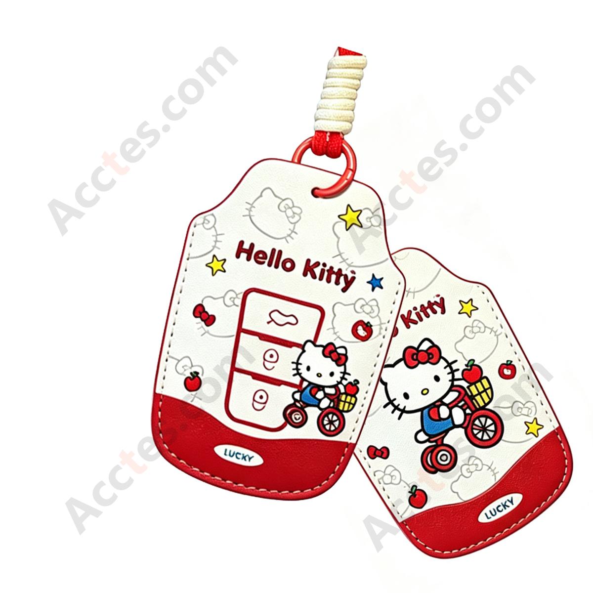 Cute KT‑Cat Pattern Silicone Protective Sleeve For Card‑Style Smart Key Card