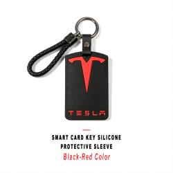 Black‑Red Silicone Protective Card Sleeve For Card‑Form Smart Access Key Card