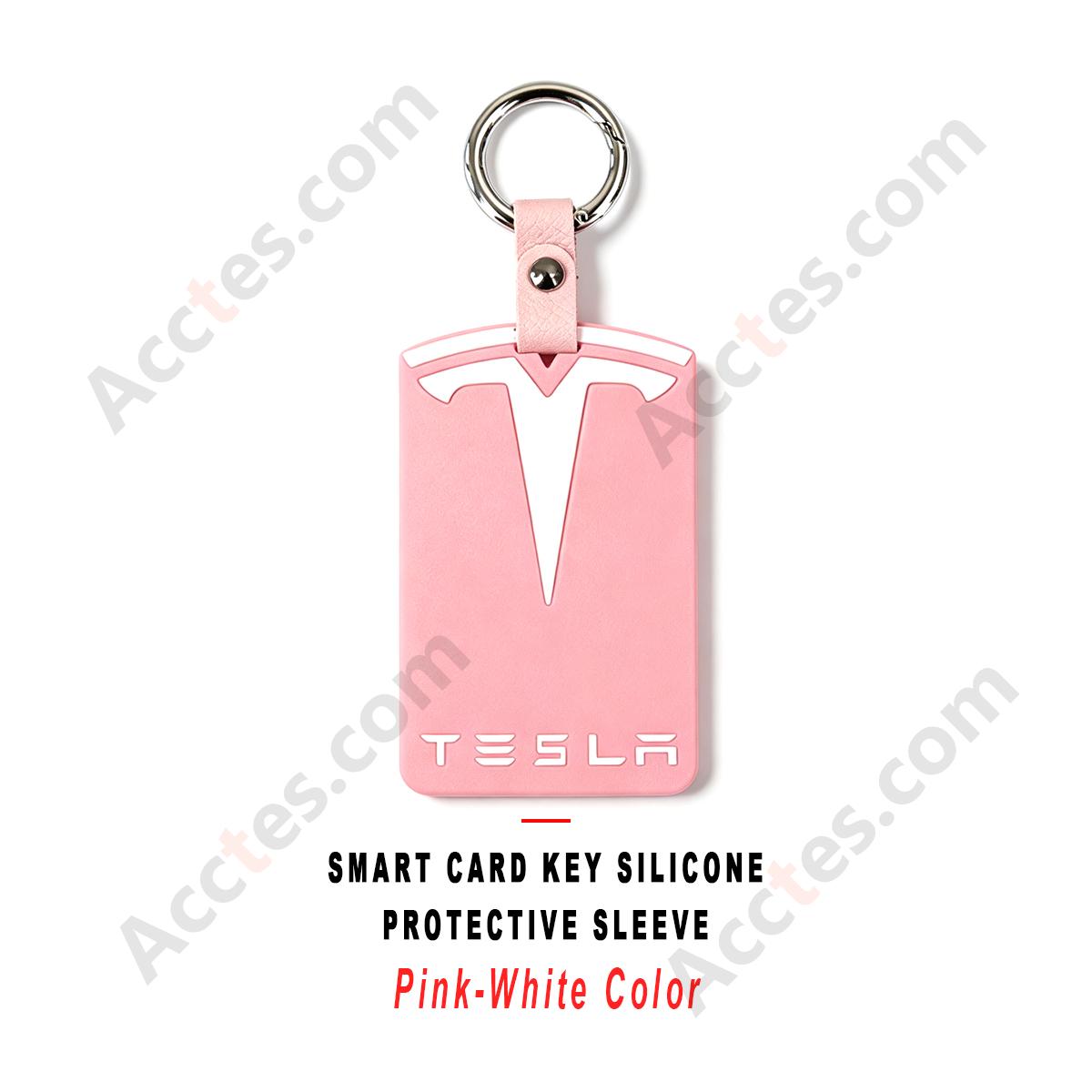 Pink‑White Silicone Protective Card Sleeve For Card‑Form Smart Access Key Card