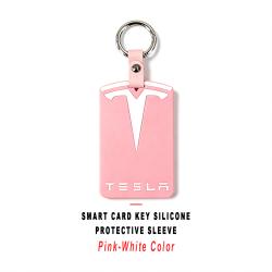 Pink‑White Silicone Protective Card Sleeve For Card‑Form Smart Access Key Card