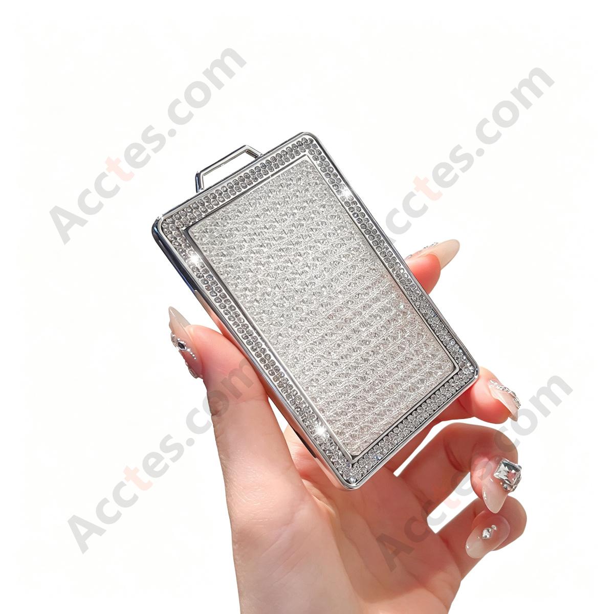 White Single Shell Universal Smart Card Key Protective Sleeve With Side Buckle Anti‑Wear