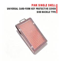 Pink Single Shell Universal Smart Card Key Protective Sleeve With Side Buckle Anti‑Wear