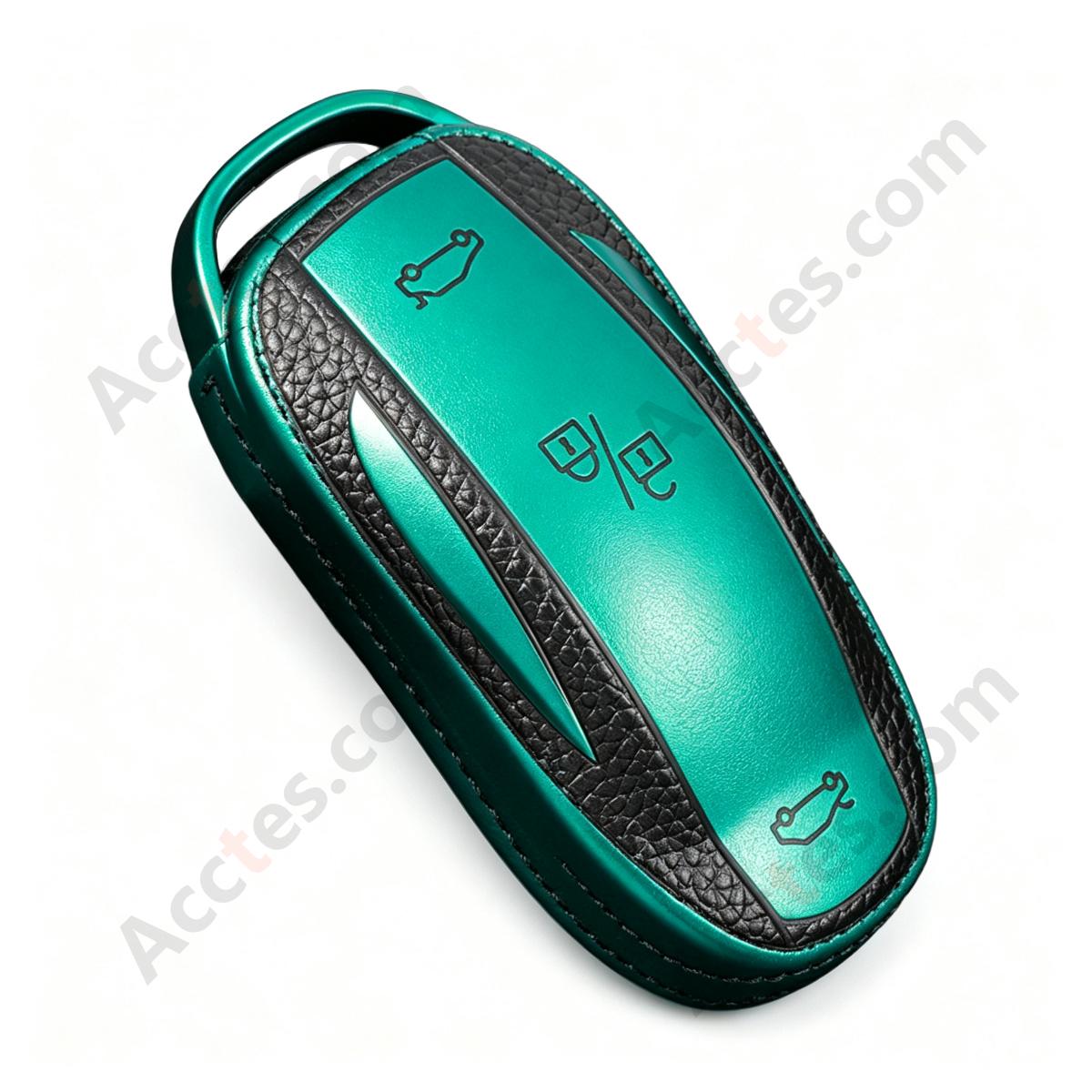 Emerald Green Single Shell Smart Key Protective Cover With Matching Buckle Anti‑Scratch