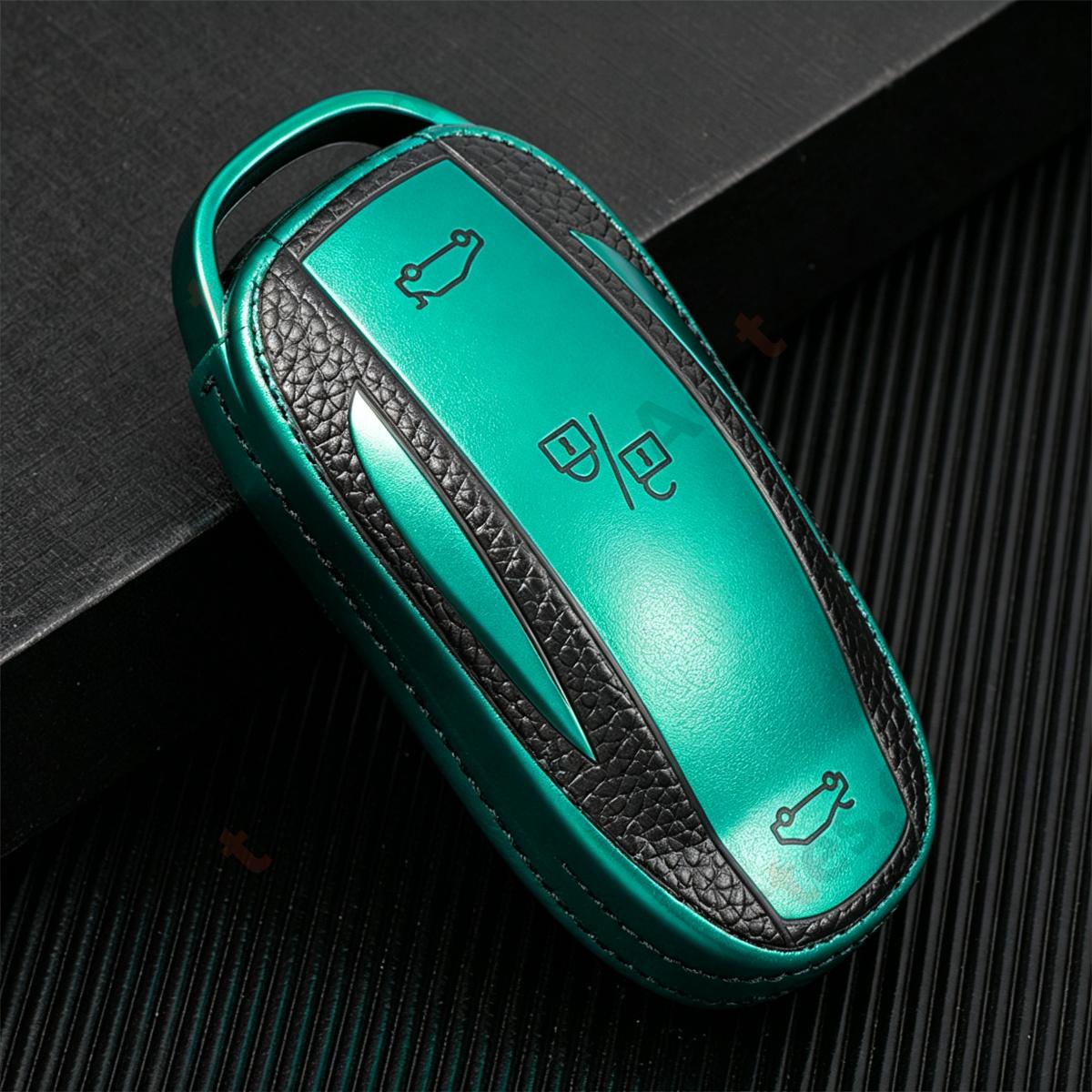 Emerald Green Single Shell Smart Key Protective Cover With Matching Buckle Anti‑Scratch