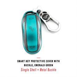 Emerald Green Smart Key Protective Single Shell With Premium Metal Buckle Key Accessory