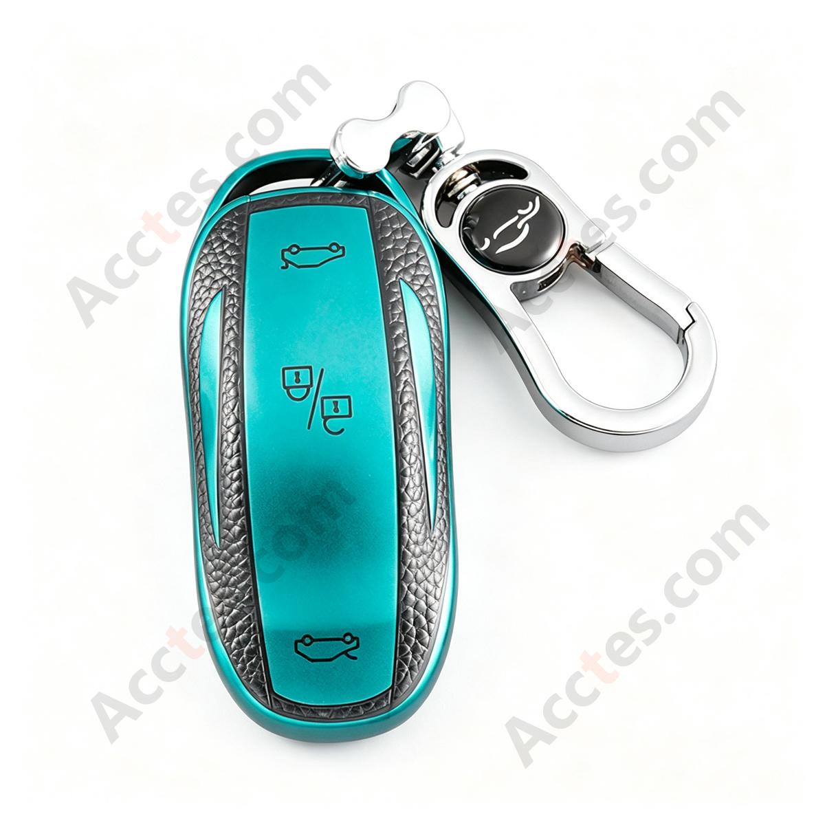 Emerald Green Smart Key Protective Single Shell With Premium Metal Buckle Key Accessory