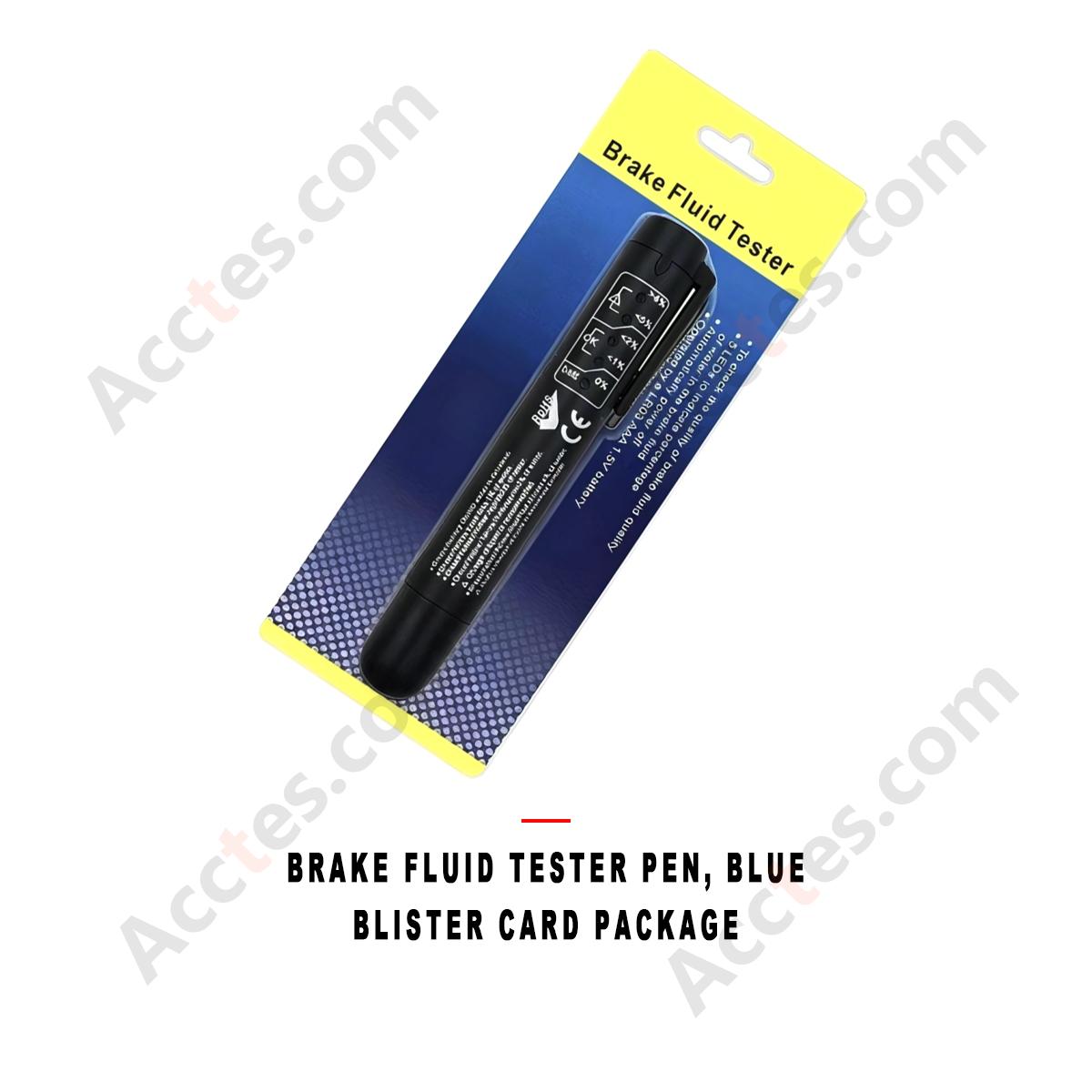 Blue Blister Card Pack Brake Fluid Tester Pen For Auto Brake Oil Test