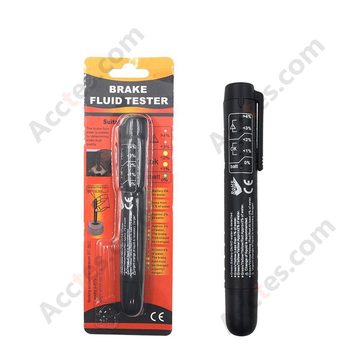 Red Blister Card Pack Brake Fluid Tester Pen For Automobile Brake Fluid Test