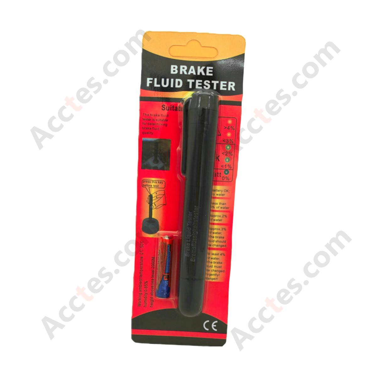 Red Blister Card Brake Fluid Tester Pen With Battery For Automobile Brake Fluid Test