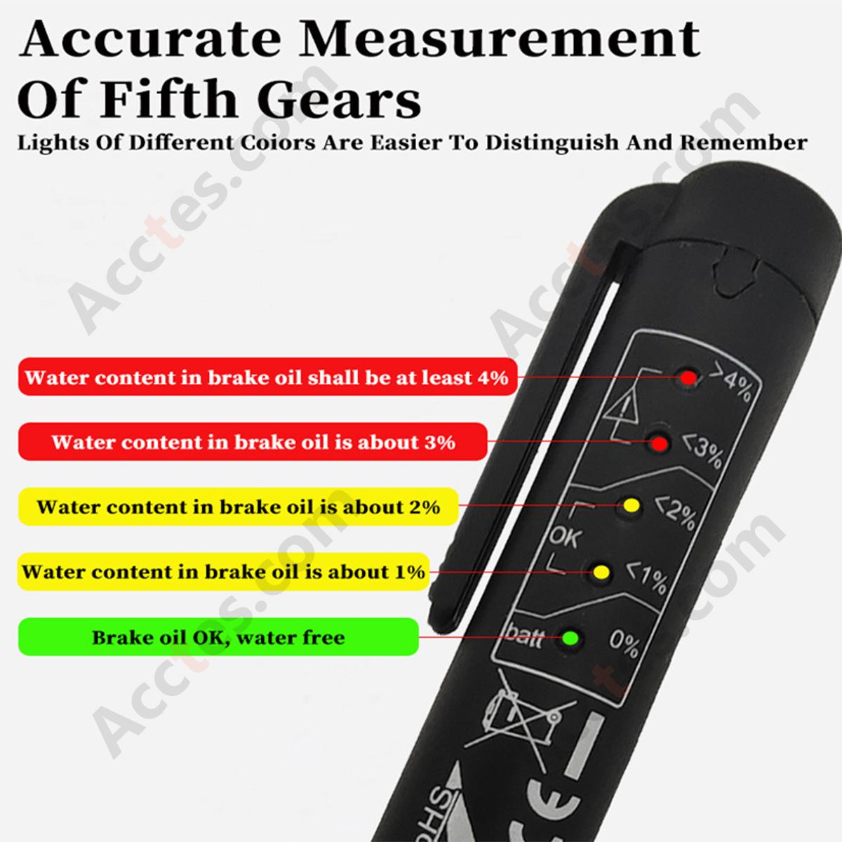 Red Blister Card Brake Fluid Tester Pen With Battery For Automobile Brake Fluid Test