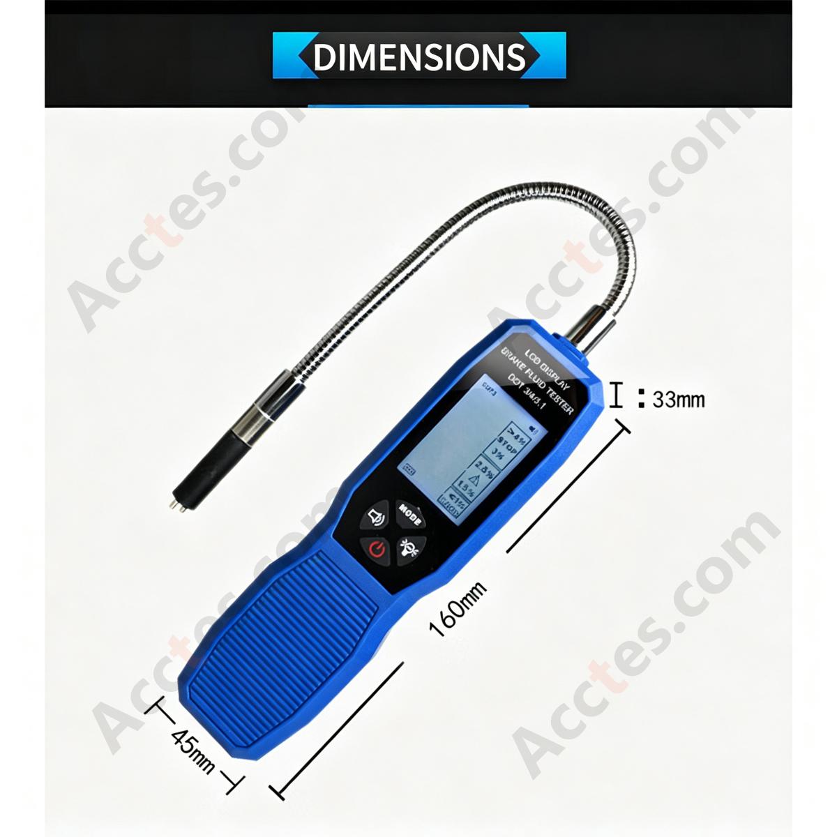 Black White Screen Brake Fluid Tester Pen For Automobile Brake Oil Detection