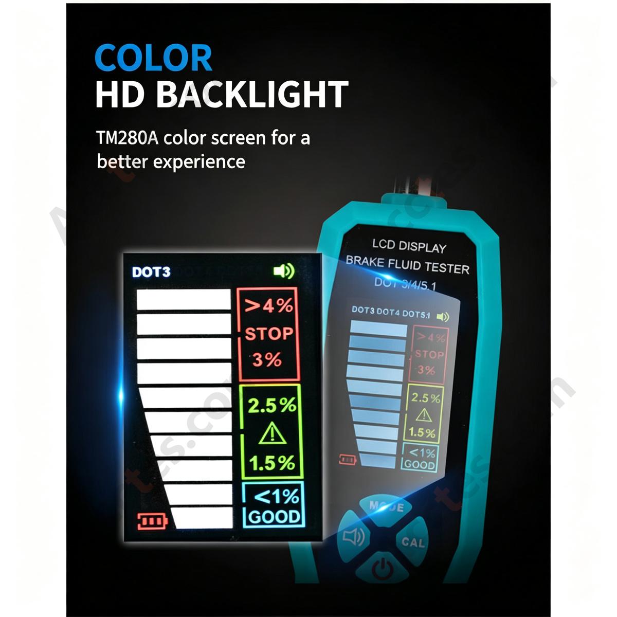 Color Screen Self Calibrating Brake Fluid Tester Pen For Auto Brake Fluid Test