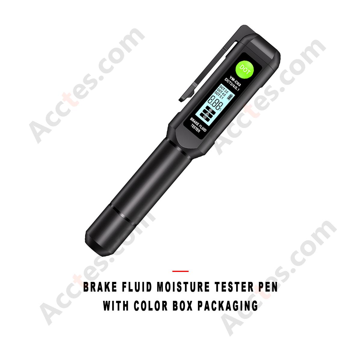 Color Box Pack Brake Fluid Moisture Tester Pen For Automobile Brake Oil Test