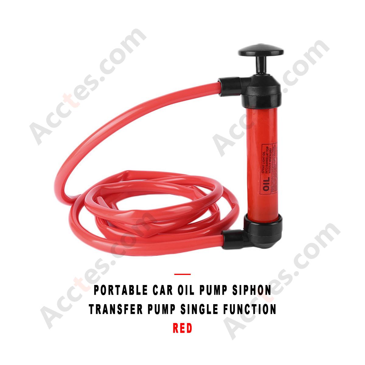 Portable Car Fuel Oil Transfer Pump Siphon Pump Single Function Red