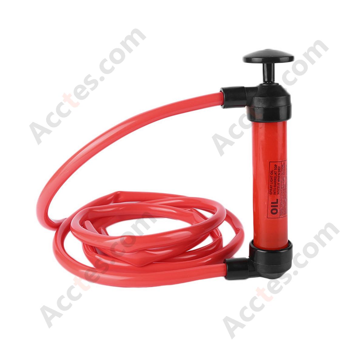 Portable Car Fuel Oil Transfer Pump Siphon Pump Single Function Red