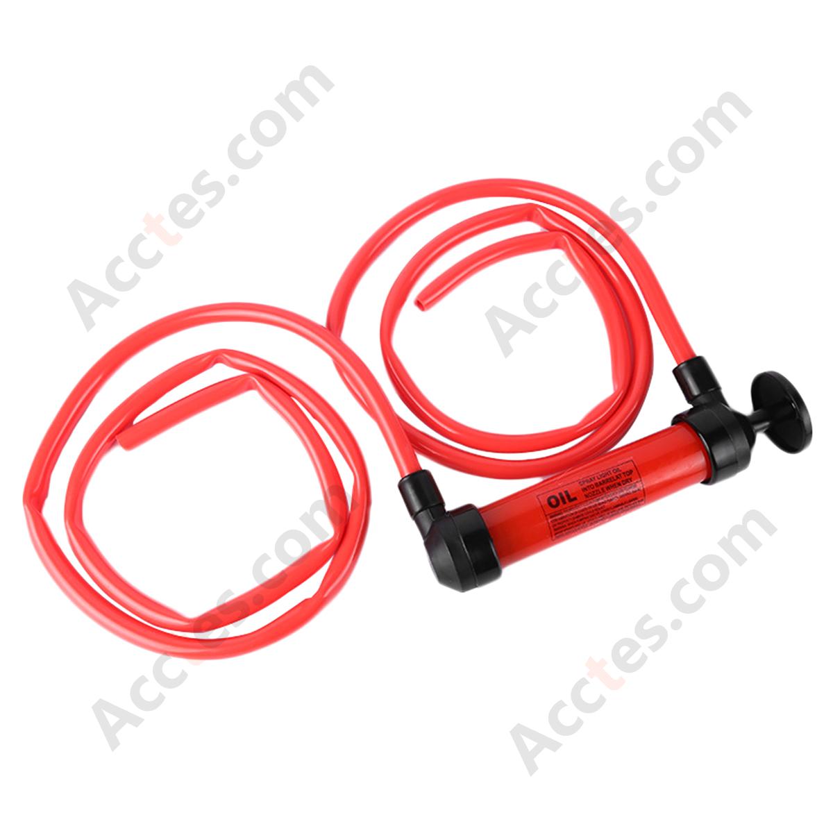 Portable Car Fuel Oil Transfer Pump Siphon Pump Single Function Red