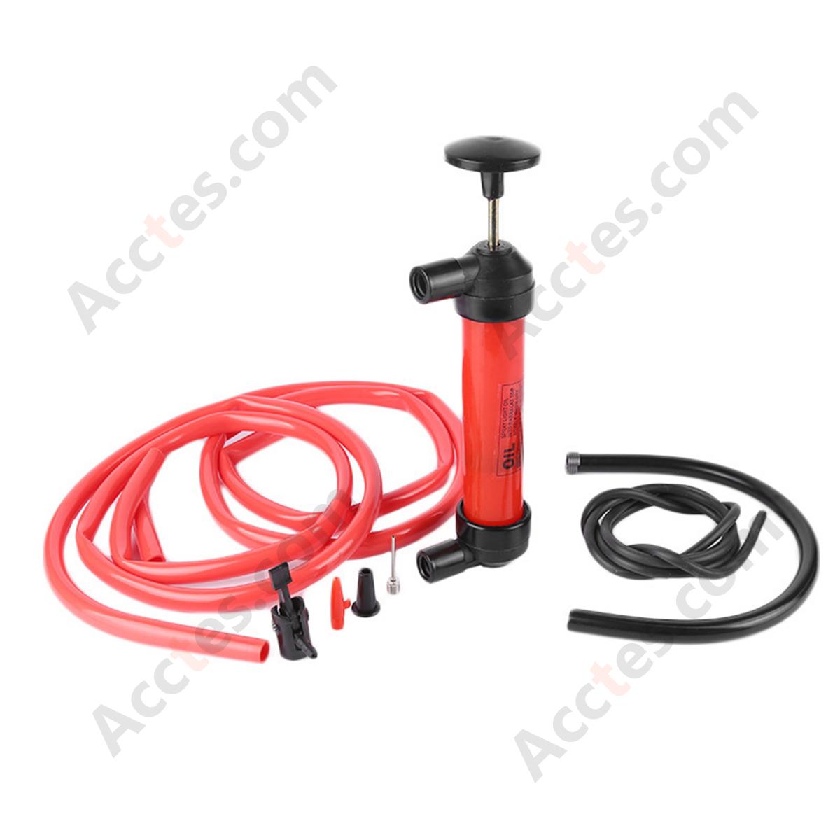 Portable Car Fuel Oil Transfer Pump Siphon Pump Single Function Red
