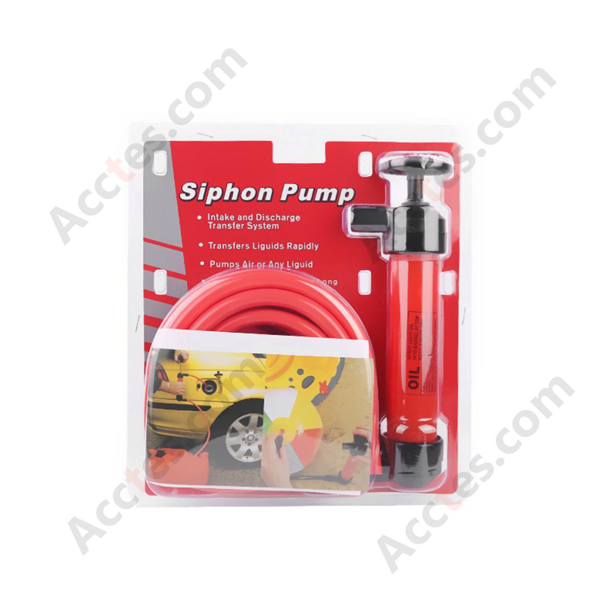 Portable Car Fuel Oil Transfer Pump Siphon Pump Single Function Red