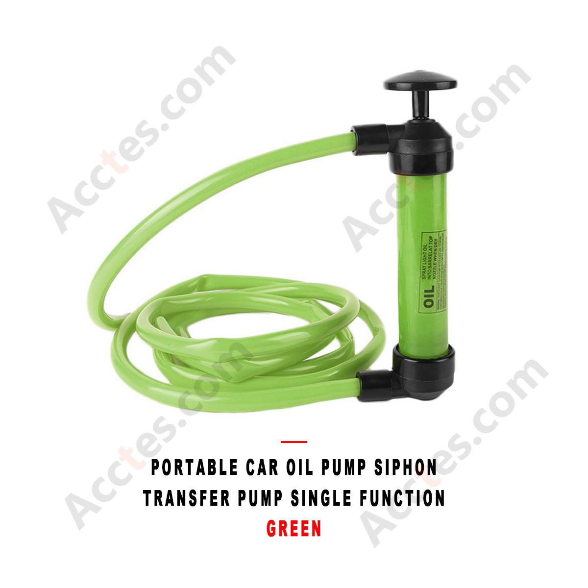 Portable Car Fuel Oil Transfer Pump Siphon Pump Single Function Green