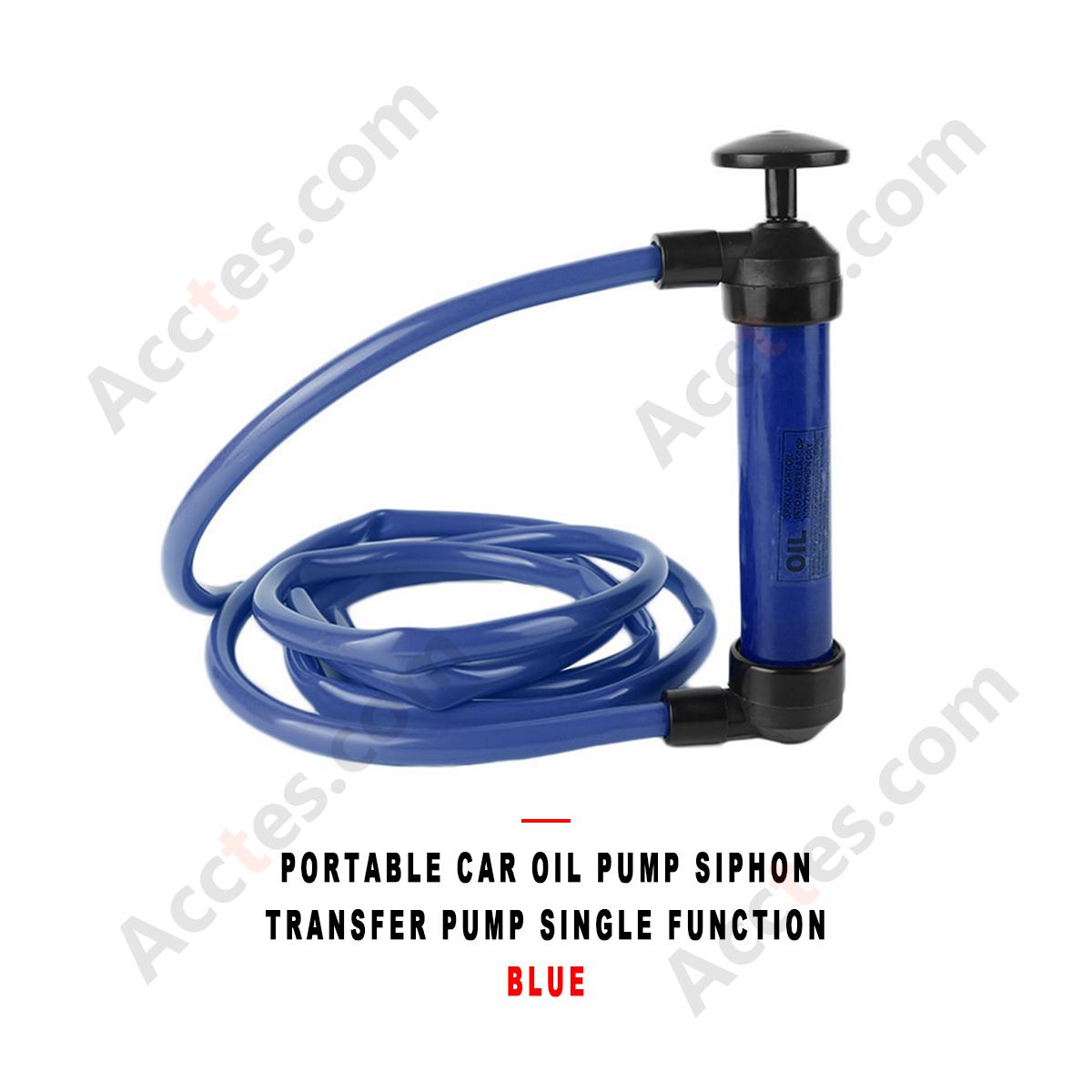 Portable Car Fuel Oil Transfer Pump Siphon Pump Single Function Blue