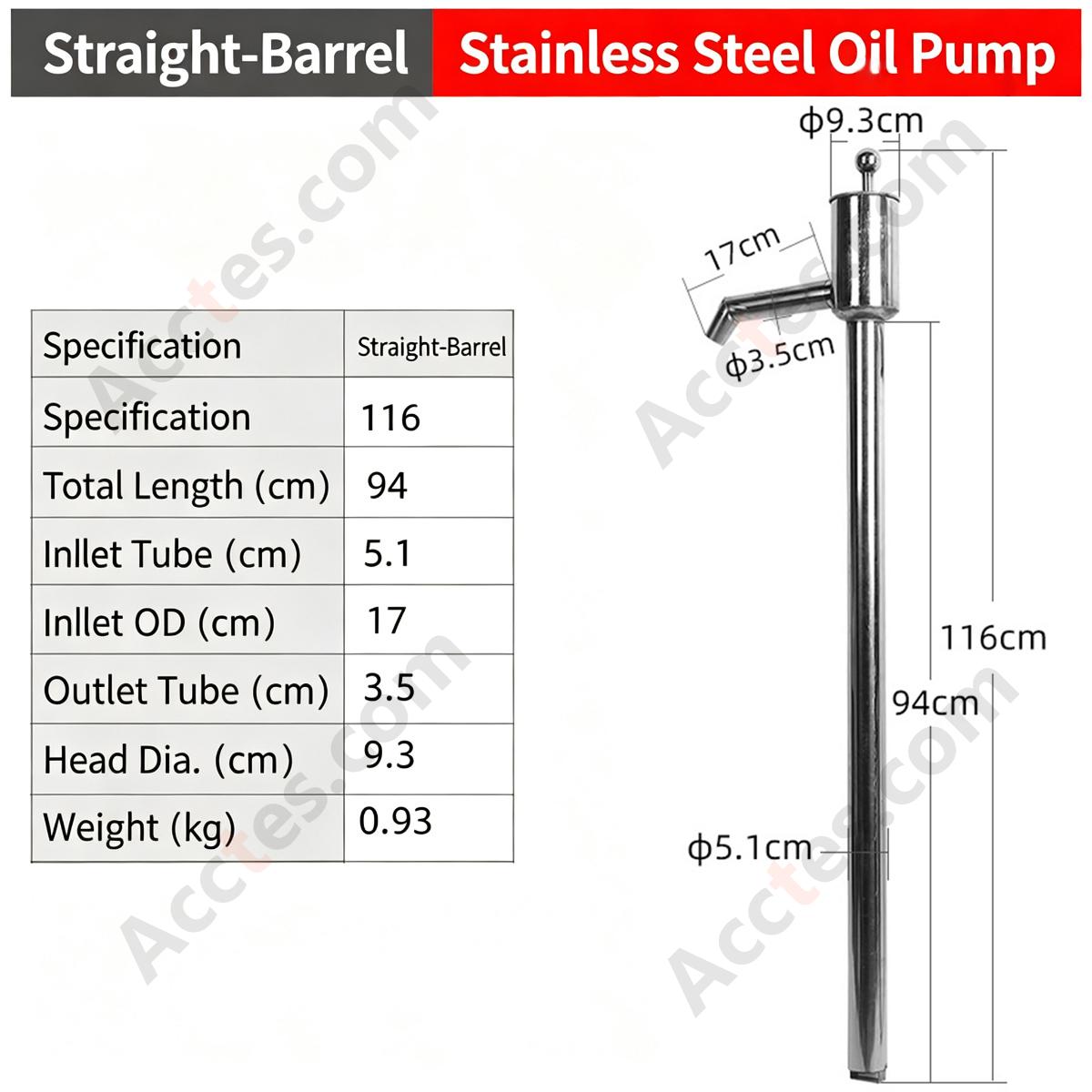 Multi-Purpose Stainless Steel Manual Oil Extractor Pump Cylinder Type For Car