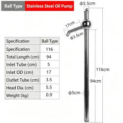 Multi-Purpose Stainless Steel Manual Oil Extractor Pump Ball Type For Car