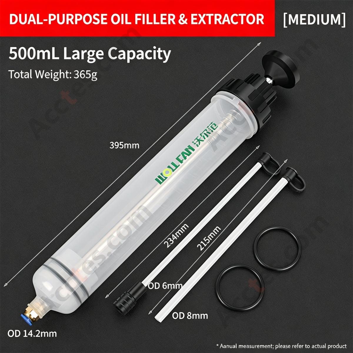 Syringe Type Oil Extractor Pump 500ml Medium Gear Oil Filling Tool