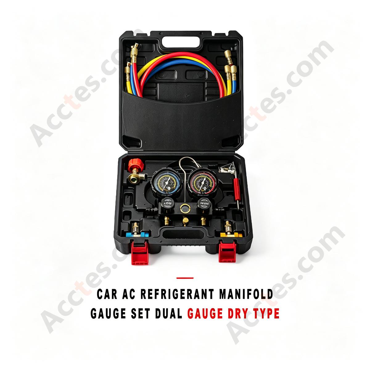 Automotive AC Refrigerant Manifold Gauge Set Dual Gauge Dry Type For R134a R410a