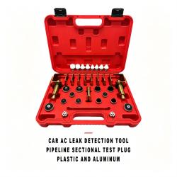 Automotive AC Leak Detection Tool Pipeline Sectional Test Plugs Plastic And Aluminum Caps