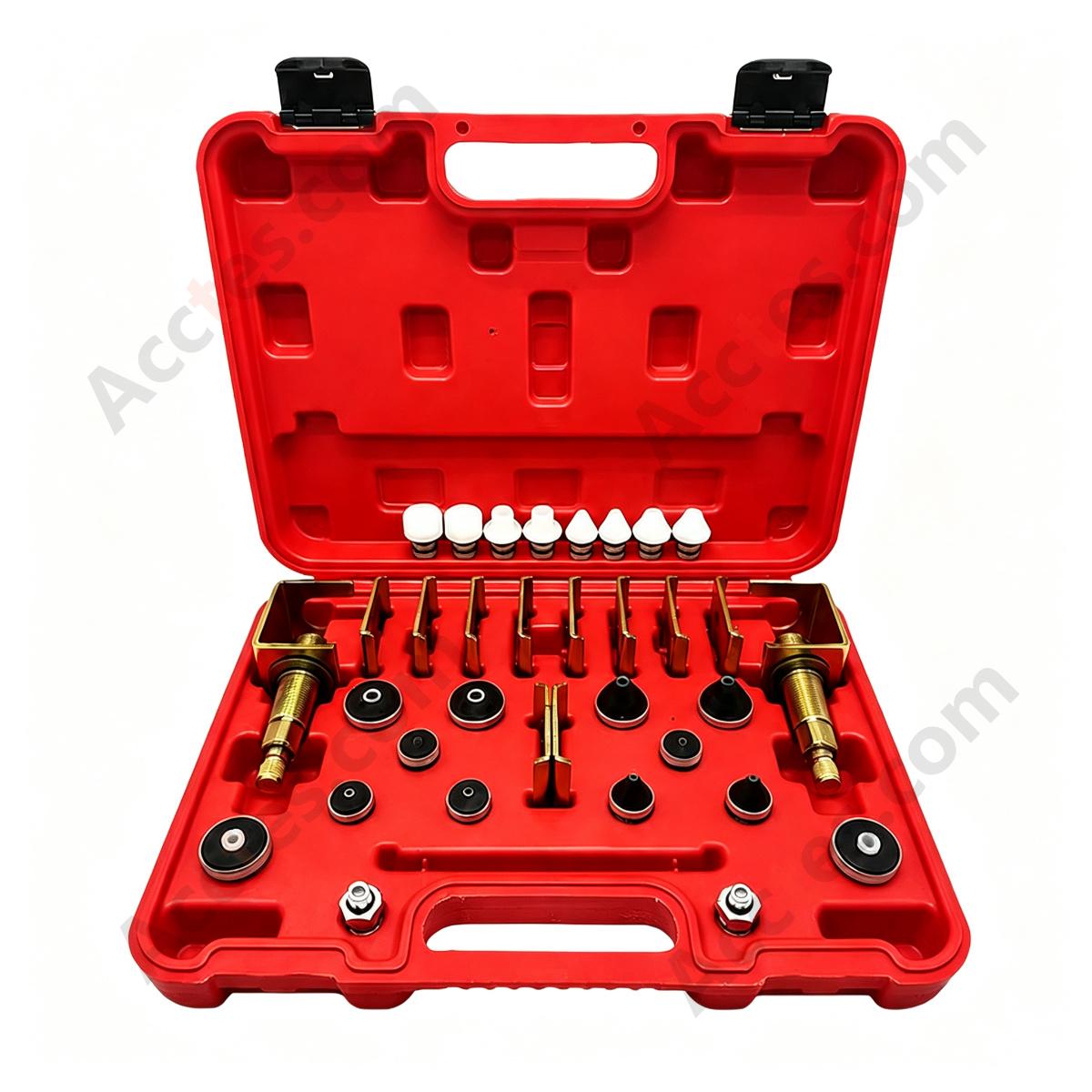 Automotive AC Leak Detection Tool Pipeline Sectional Test Plugs Plastic And Aluminum Caps