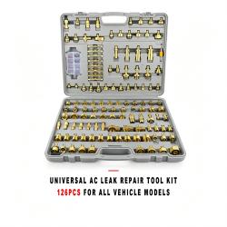 Universal Automotive AC Leak Detection And Repair Tool Kit 126Pcs All Models
