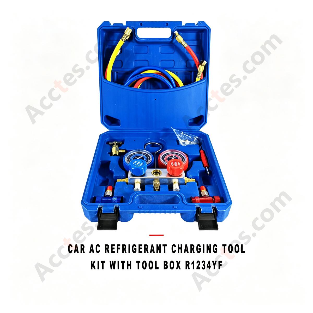 Automotive AC Refrigerant Charging Tool Kit With Tool Box For R1234yf System