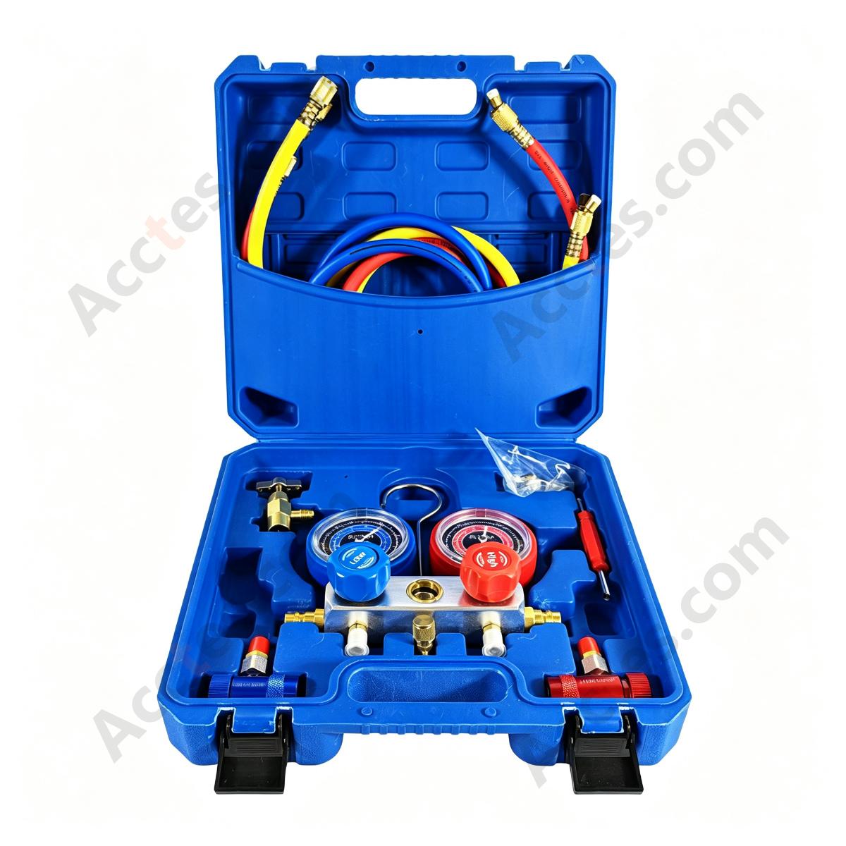 Automotive AC Refrigerant Charging Tool Kit With Tool Box For R1234yf System