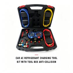 Automotive AC Refrigerant Charging Tool Kit With Anti-Collision Tool Box