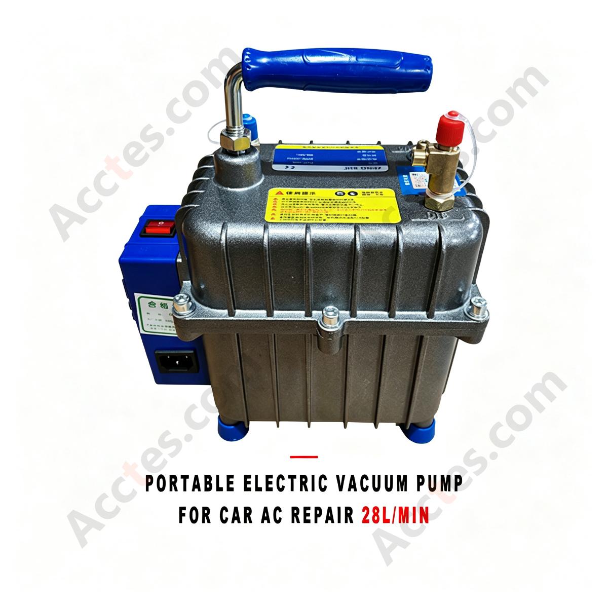Portable Electric Vacuum Pump For Automotive AC Repair Air Conditioning Evacuation 28L