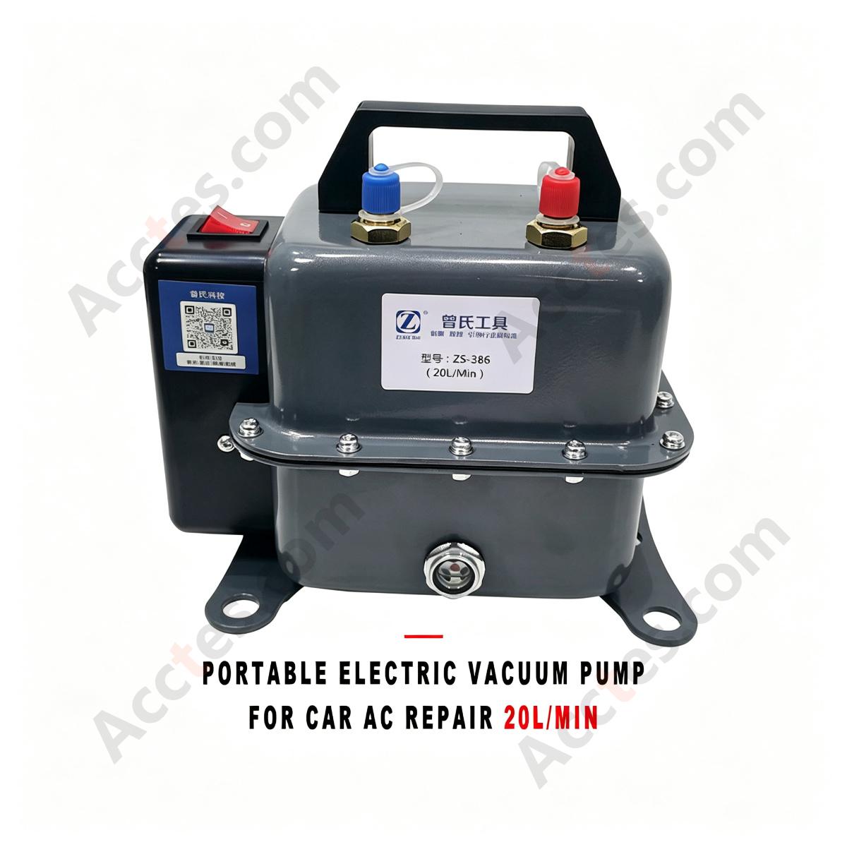 Portable Electric Vacuum Pump For Automotive AC Repair Air Conditioning Evacuation 20L