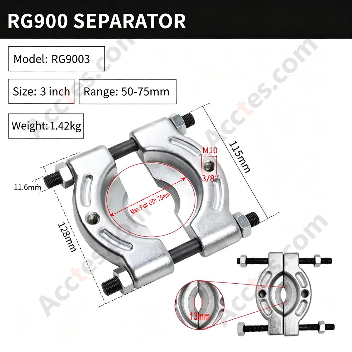 Bearing Puller Gearbox Removal Tool 3 Inch Chuck For 50-75mm Bearings