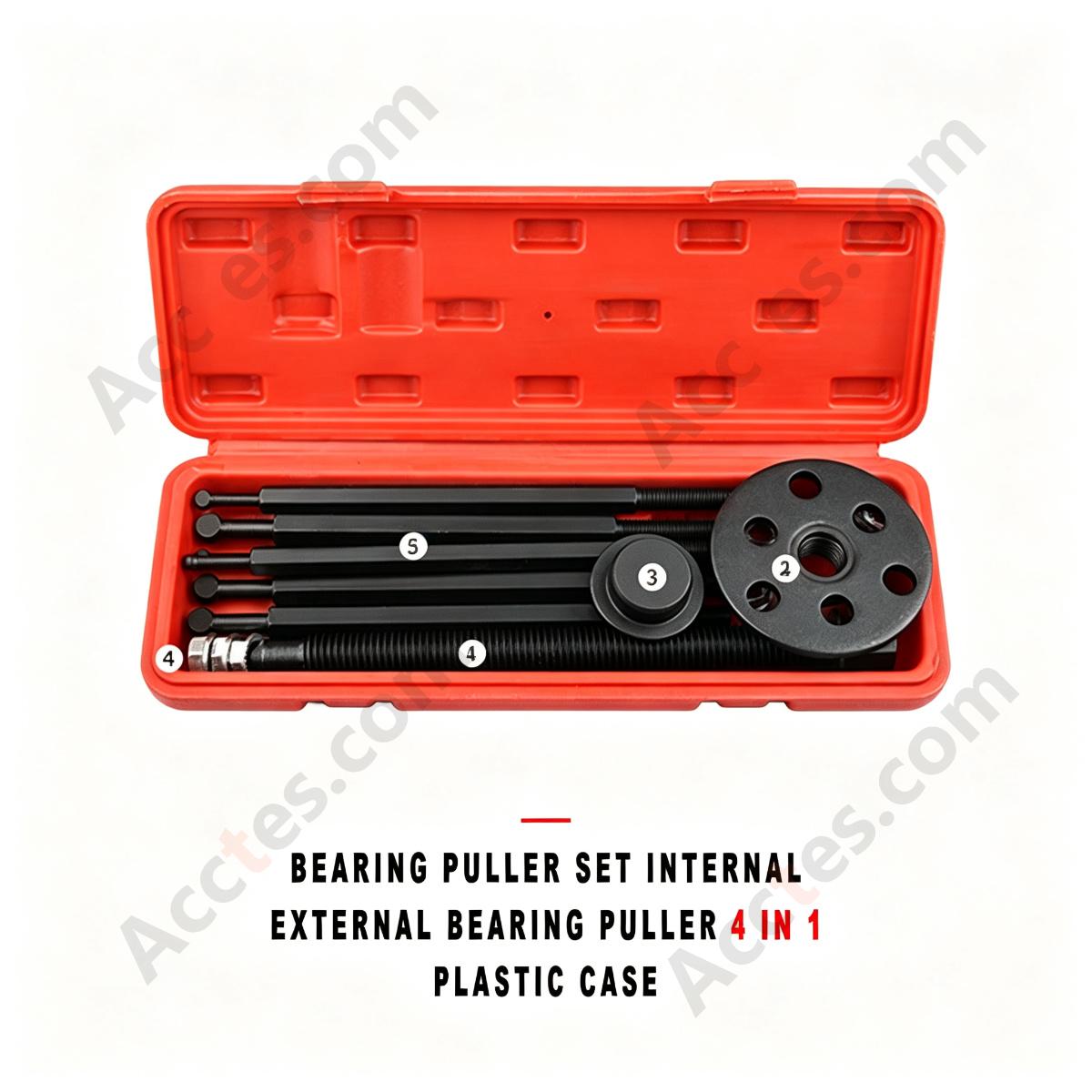 4 In 1 Bearing Puller Set Internal External Bearing Removal Tool With Plastic Case