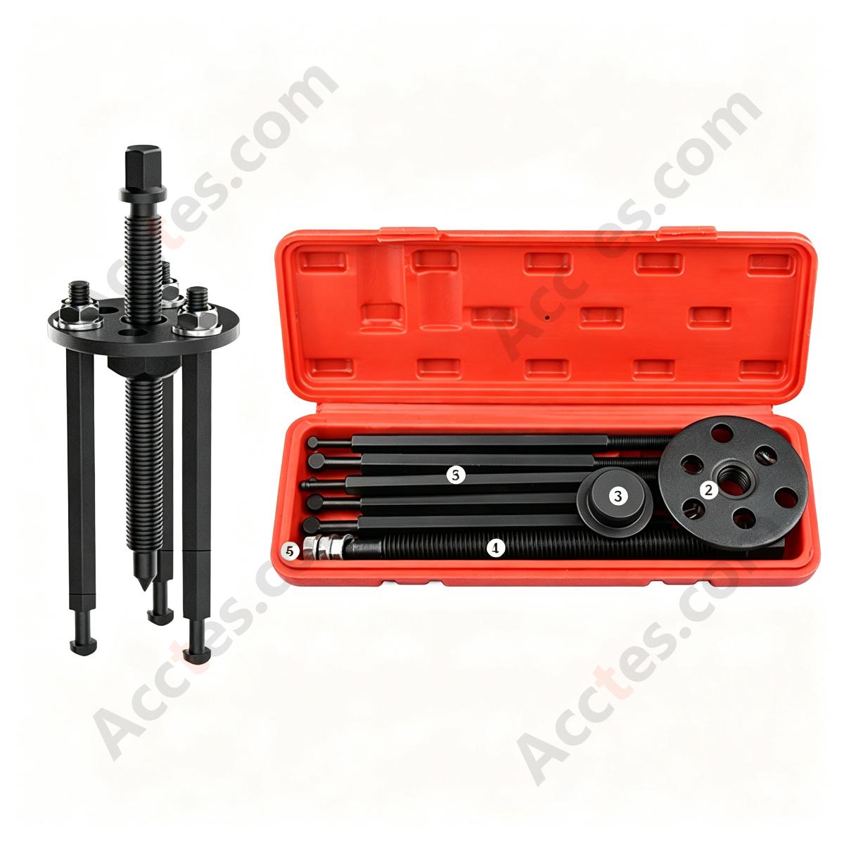 4 In 1 Bearing Puller Set Internal External Bearing Removal Tool With Plastic Case