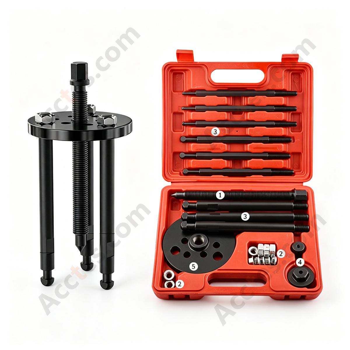 6 In 1 Bearing Puller Set Internal External Bearing Removal Tool With Plastic Case
