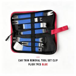 Automotive Trim Removal Tool Set Clip Plier 7 Pieces Blue