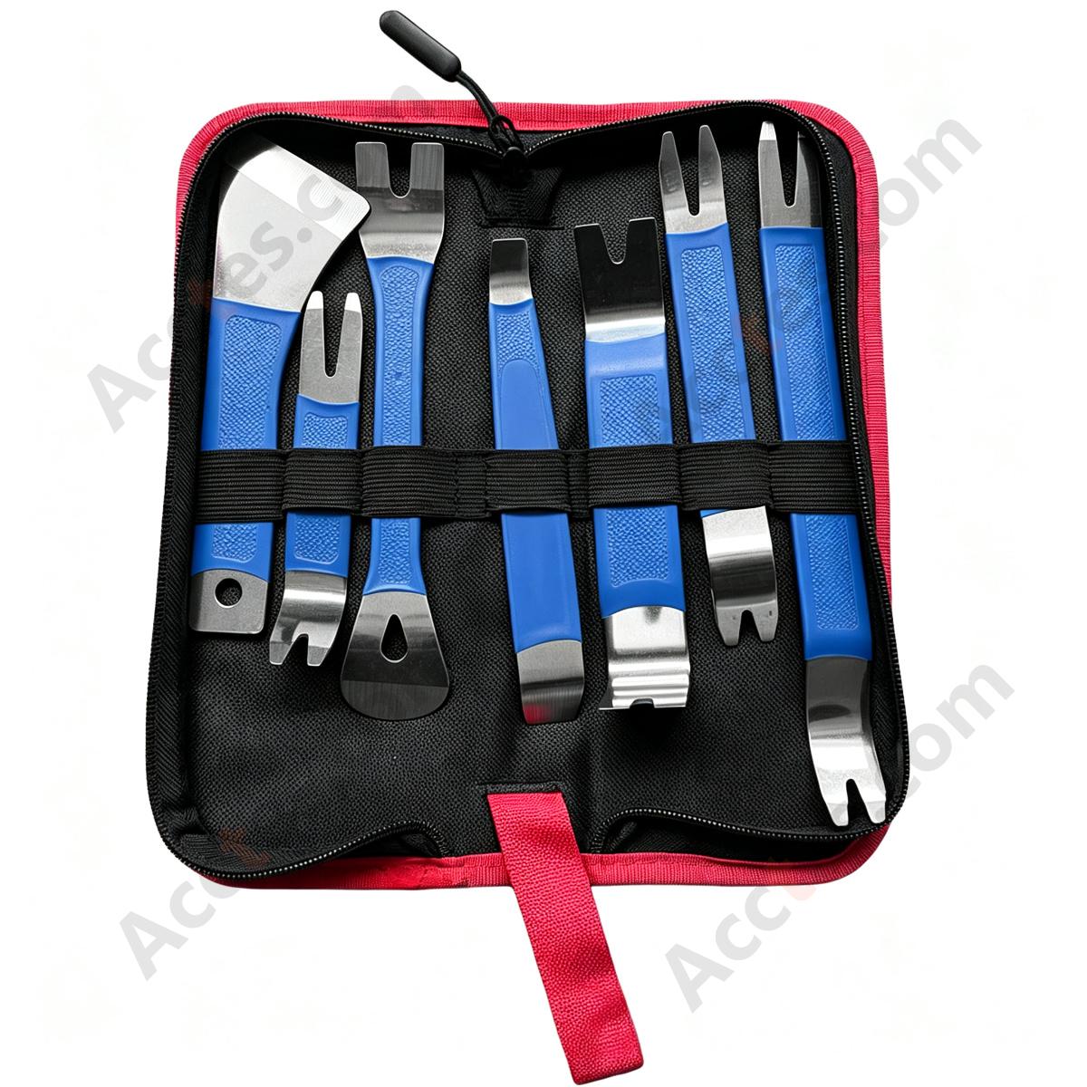 Automotive Trim Removal Tool Set Clip Plier 7 Pieces Blue