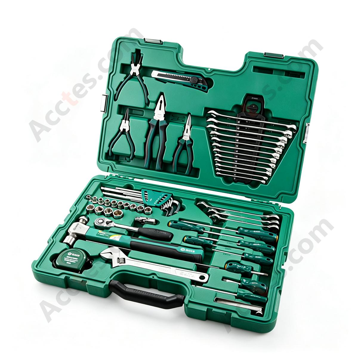 58 Pieces Automotive Repair Hand Tool Set General Hardware Tool Kit With Case