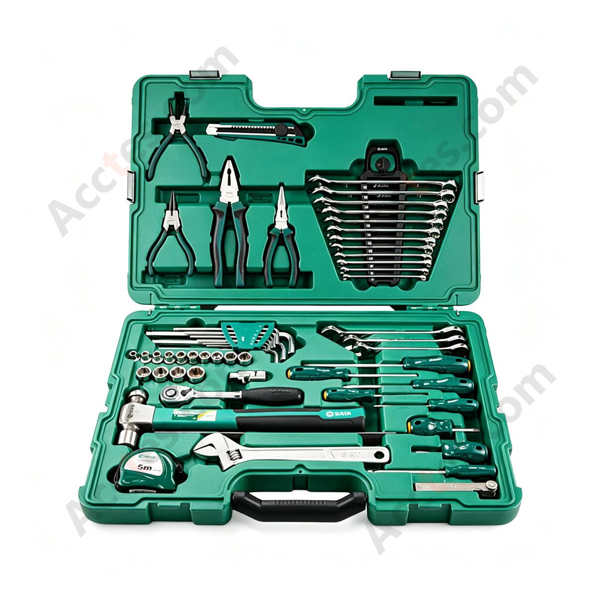 58 Pieces Automotive Repair Hand Tool Set General Hardware Tool Kit With Case